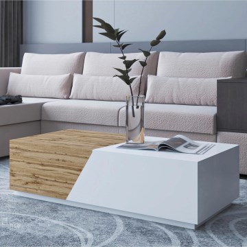 Konferenční stolek CEELIAS 42x124 cm bílá/dub wotan