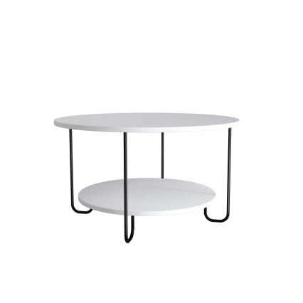 Konferenční stolek CORRO 80 cm bílá/černá