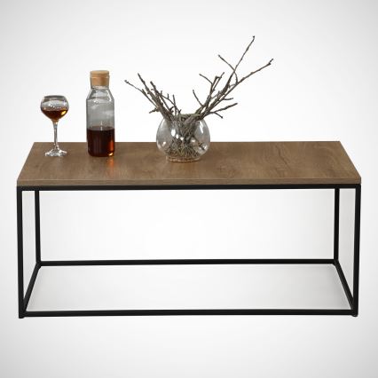 Konferenční stolek COSCO 95x55 cm hnědá/černá