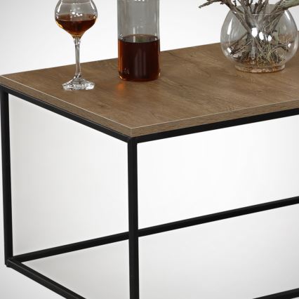 Konferenční stolek COSCO 95x55 cm hnědá/černá