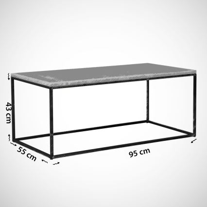 Konferenční stolek COSCO 95x55 cm šedá