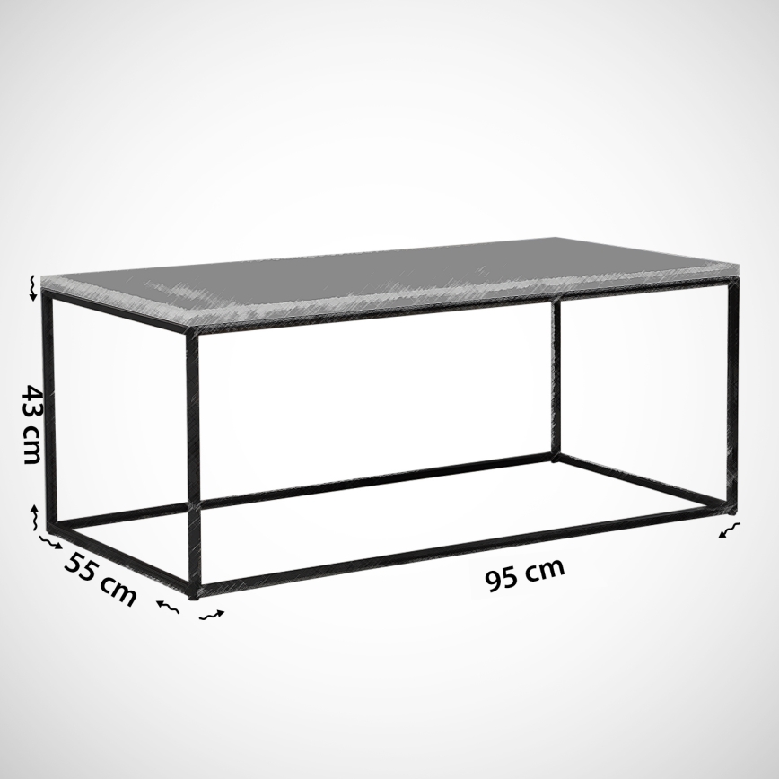 Konferenční stolek COSCO 95x55 cm šedá