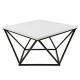 Konferenční stolek CURVED 62x62 cm černá/bílá