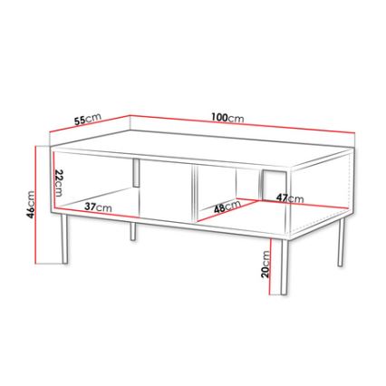 Konferenční stolek DECO 46x100 cm ořech warmia