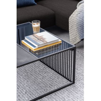 Konferenční stolek DEVIN 80x80 cm černá