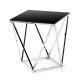 Konferenční stolek DIAMANTA 50x50 cm chrom/černá