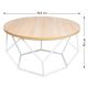Konferenční stolek DIAMOND 40x70 cm bílá/béžová