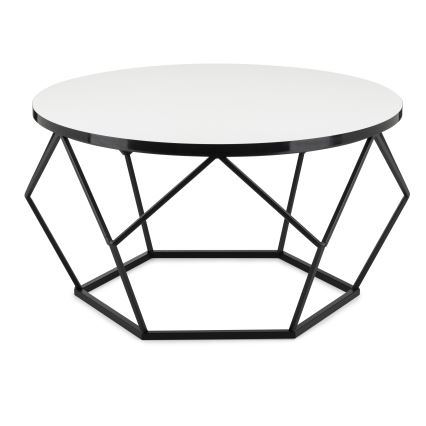 Konferenční stolek DIAMOND 40x70 cm bílá/černá
