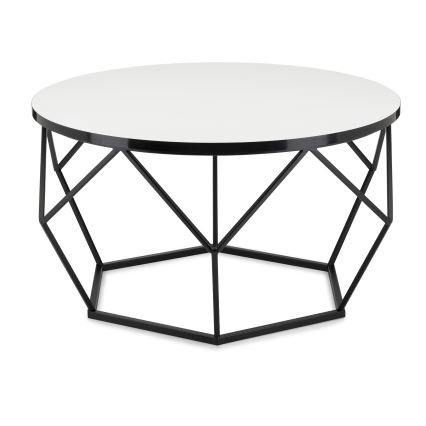 Konferenční stolek DIAMOND 40x70 cm bílá/černá