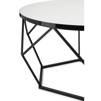 Konferenční stolek DIAMOND 40x70 cm bílá/černá