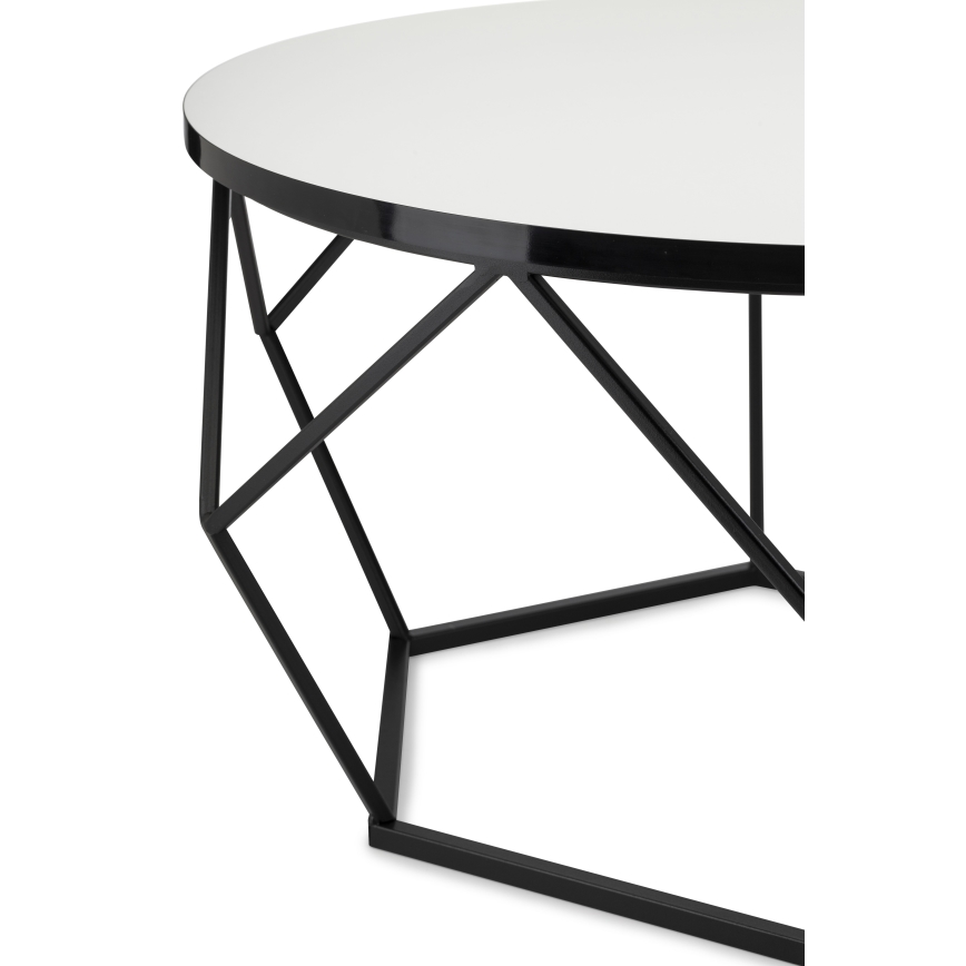 Konferenční stolek DIAMOND 40x70 cm bílá/černá
