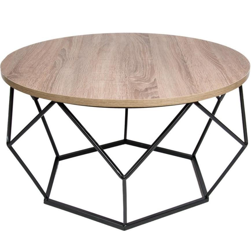 Konferenční stolek DIAMOND 40x70 cm černá/hnědá