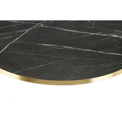 Konferenční stolek DIAMOND 40x70 cm černá/zlatá