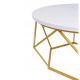 Konferenční stolek DIAMOND 40x70 cm zlatá/bílá