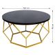 Konferenční stolek DIAMOND 40x70 cm zlatá/černá