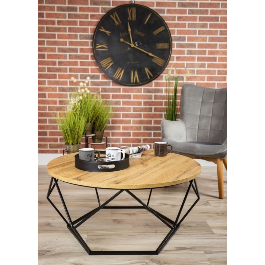 Konferenční stolek DIAMOND 40x90 cm černá/hnědá