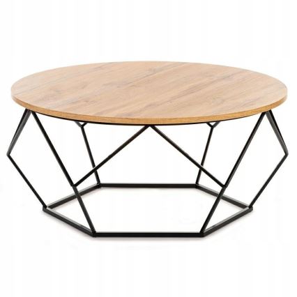 Konferenční stolek DIAMOND 40x90 cm černá/hnědá