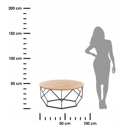 Konferenční stolek DIAMOND 40x90 cm černá/hnědá