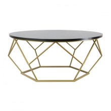 Konferenční stolek DIAMOND 41,5x90 cm zlatá/černá