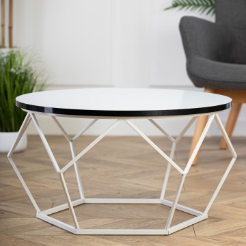 Konferenční stolek DIAMOND 70 cm černá/bílá