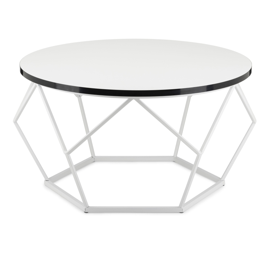 Konferenční stolek DIAMOND 70 cm černá/bílá