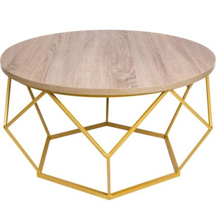 Konferenční stolek DIAMOND 70 cm zlatá/černá