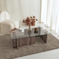 Konferenční stolek ESCAPE 105x65 cm hnědá/čirá