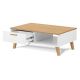 Konferenční stolek FRISK 35x90 cm přírodní dub/bílá