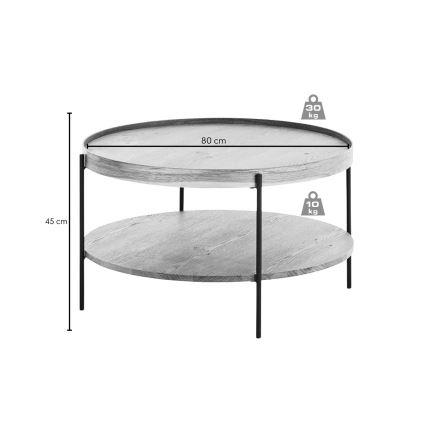 Konferenční stolek FURNI 80 cm dub