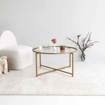 Konferenční stolek GOLD SUN 83 cm zlatá