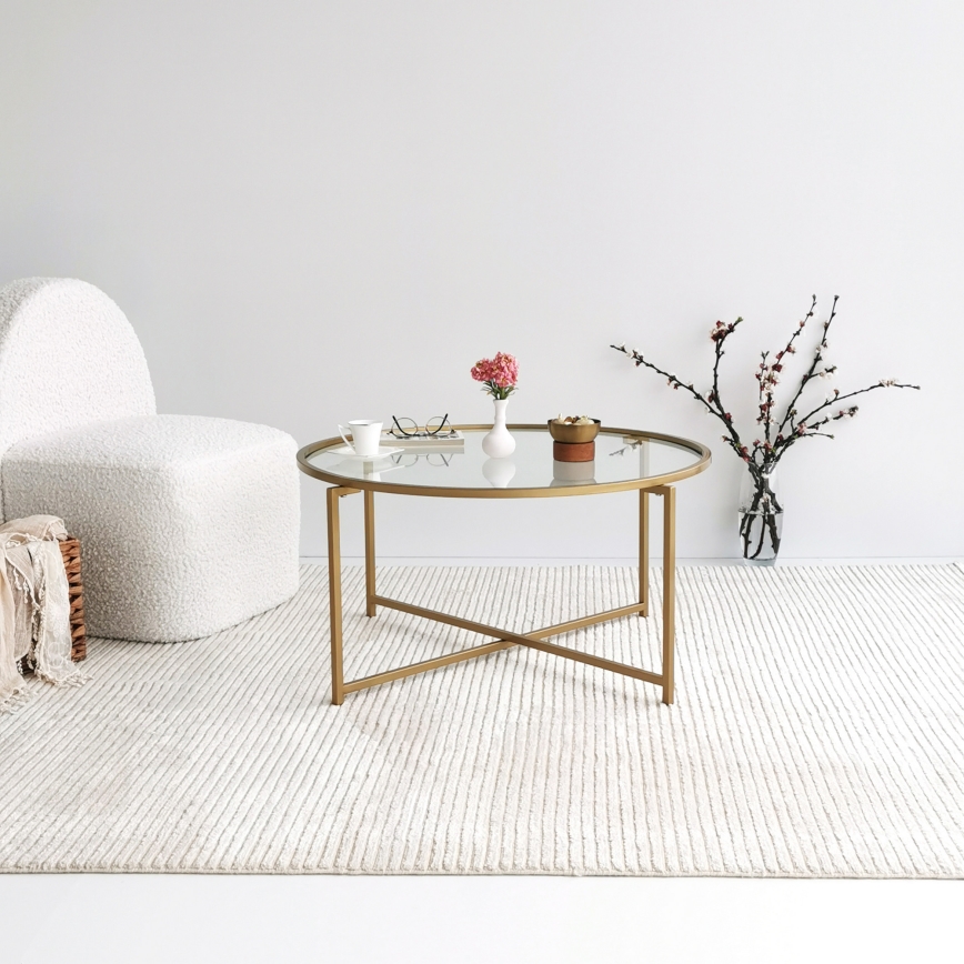 Konferenční stolek GOLD SUN 83 cm zlatá