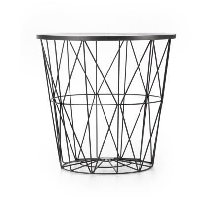Konferenční stolek HARISSA 42 cm černá/černý mramor