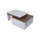 Konferenční stolek KOLARADO 37,4x90 cm bílá/hnědá