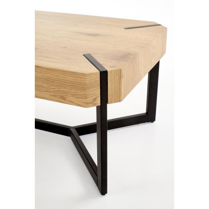 Konferenční stolek LAVIDA 110x60 cm zlatý dub/černá