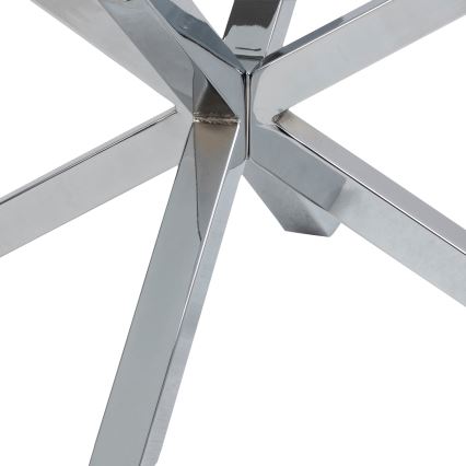 Konferenční stolek LUCA 82 cm čirá/stříbrná