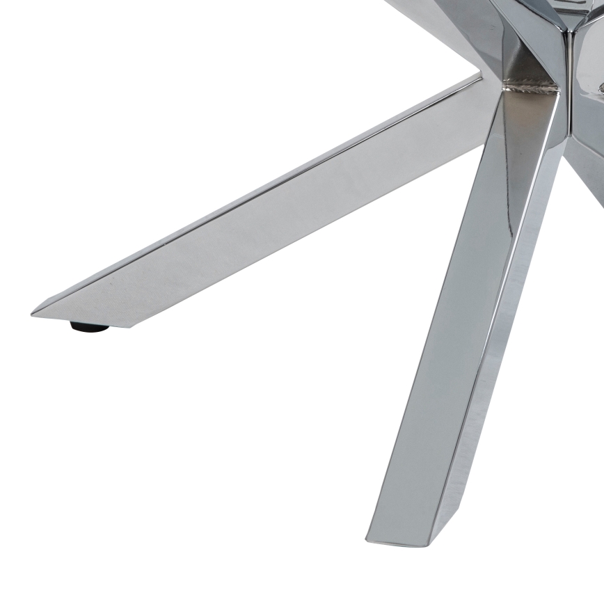 Konferenční stolek LUCA 82 cm čirá/stříbrná