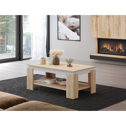 Konferenční stolek LUNO dub sonoma/bílá