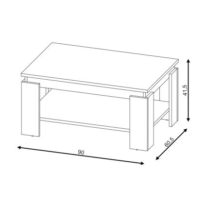 Konferenční stolek LUNO šedá beton/antracit