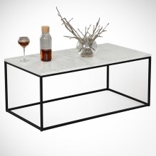 Konferenční stolek MARMO 43x95 cm černá/bílá