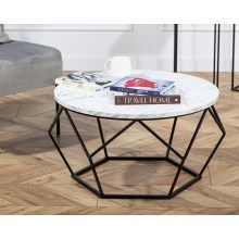 Konferenční stolek MARMUR 40x70 cm černá/bílá