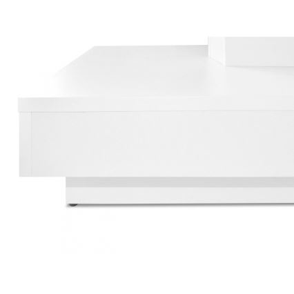 Konferenční stolek NENANI 70x70 cm bílá/dub wotan