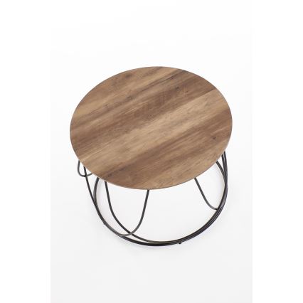 Konferenční stolek NUBIRA 60 cm černá/hnědá