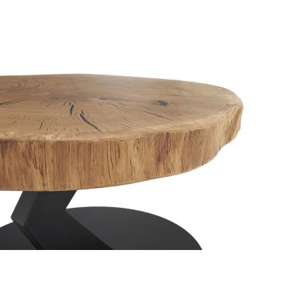 Konferenční stolek ODIN pr. 75 cm dub/černá