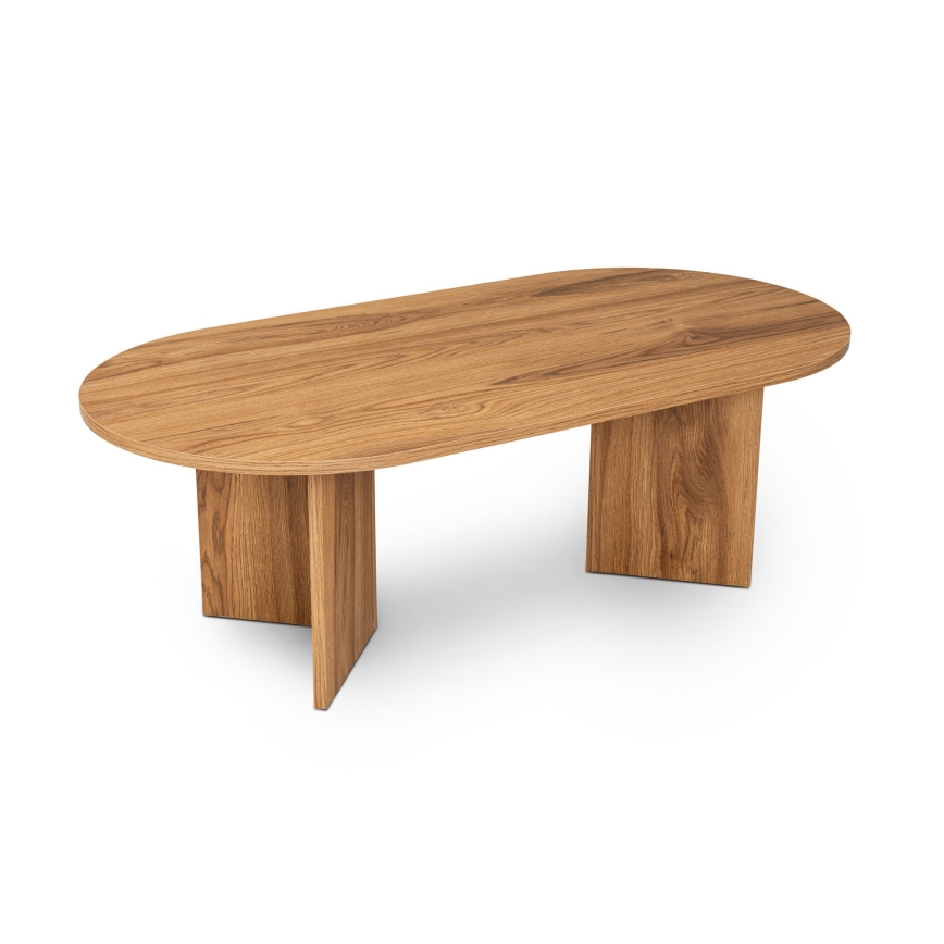 Konferenční stolek OVAL 60x120 cm hnědá