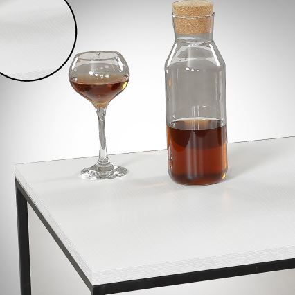 Konferenční stolek POLY 75x75 cm černá/bílá