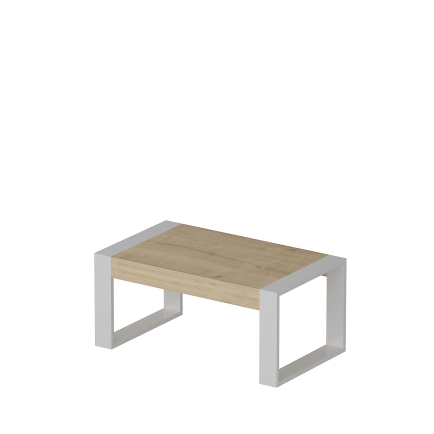 Konferenční stolek RETRO 40x90 cm bílá/béžová