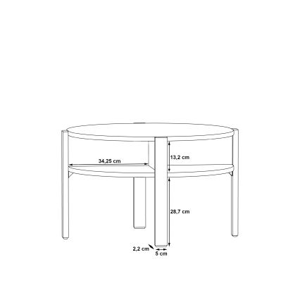 Konferenční stolek RINO 75 cm černá