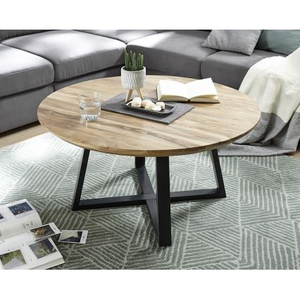 Konferenční stolek RIVA pr. 90 cm akát/černá