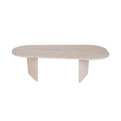 Konferenční stolek ROND 130x65 cm travertin