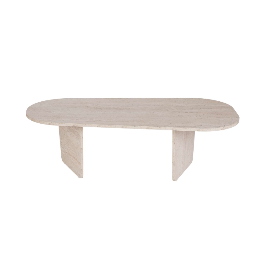 Konferenční stolek ROND 130x65 cm travertin